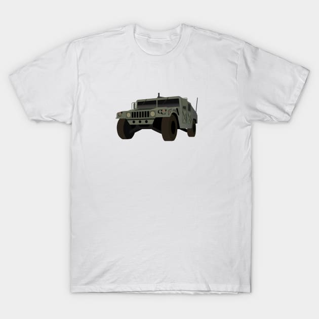 American Army Military Truck T-Shirt by NorseTech